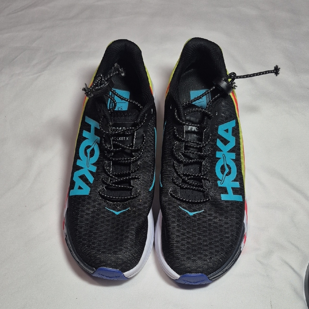 Hoka Black and Blue Athletic Shoes